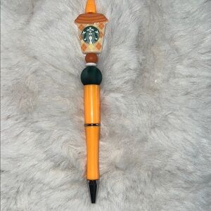 Starbucks Orange and Dark Green Pen